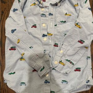 GAP Kids' Multi-Color Car Print Button-Down Shirt